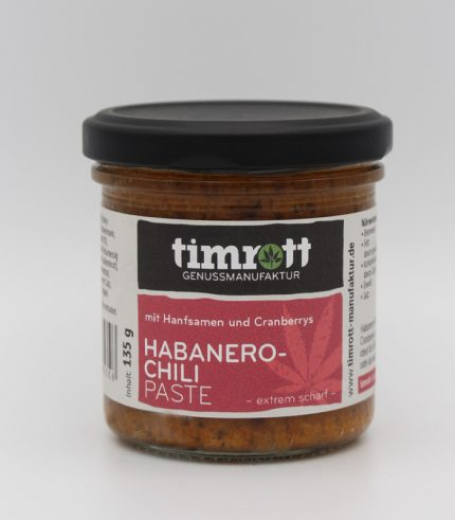 Timrott Habanero-Chili-Paste mit Hanf & Cranberrys 130 g