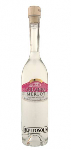 Bepi Tosolini Grappa da Merlot 0,5 l Flasche