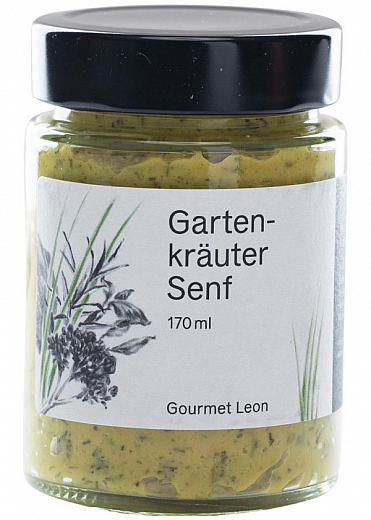 Gourmet Leon Gartenkruter-Senf 170 ml.