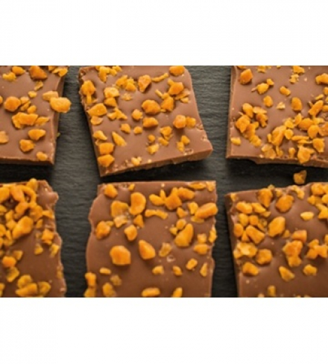 Fenkart Edelvollmilchschokolade 41%, Crunchy Caramel 100 g, MHD 5/2024
