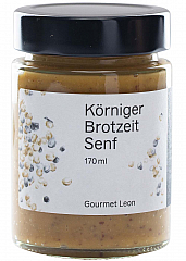 Gourmet Leon Körniger Brotzeit Senf 170 ml, MHD 11/23 -solange Vorrat reicht!-