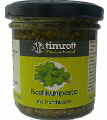 Timrott Basilikumpesto mit Hanfnüssen, 140 ml.