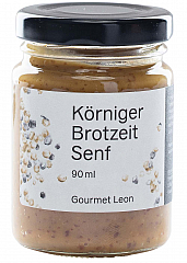 Gourmet Leon Körniger Brotzeit Senf 90 ml., 